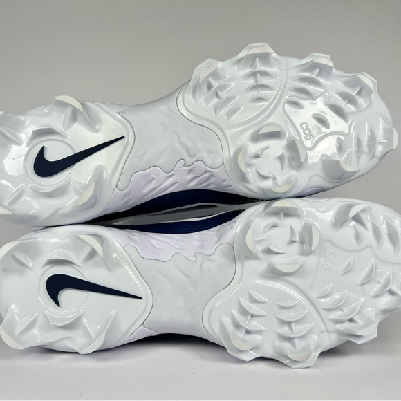 Nike Alpha Huarache Elite 4 Low MCS White Midnight Navy Baseball Cleats Sz 11.5 - Picture 8 of 10